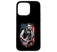 Drôle Abraham Lincoln Jouant de la Guitare électrique Coque pour iPhone 15 Pro Max
