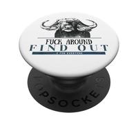 Drôle Activiste Buffalo Trophy Hunter Fuck Around Find Out PopSockets PopGrip Adhésif