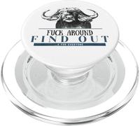 Drôle Activiste Buffalo Trophy Hunter Fuck Around Find Out PopSockets PopGrip pour MagSafe