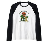 Drôle Adulte Hungover Leprechaun Taste The Rainbow Again Manche Raglan