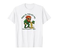 Drôle Adulte Hungover Leprechaun Taste The Rainbow Again T-Shirt