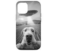 Drôle Alien UFO Dog Selfie Meme Sci-FI Pet Humour Coque pour iPhone 12/12 Pro