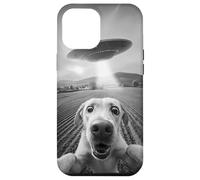 Drôle Alien UFO Dog Selfie Meme Sci-FI Pet Humour Coque pour iPhone 12 Pro Max