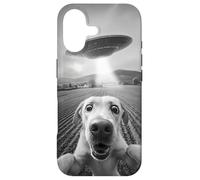 Drôle Alien UFO Dog Selfie Meme Sci-FI Pet Humour Coque pour iPhone 17