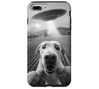 Drôle Alien UFO Dog Selfie Meme Sci-FI Pet Humour Coque pour iPhone 7 Plus/8 Plus