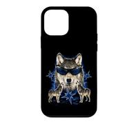 Drôle Alpha Wolf Loup-Garou Y2K Loups hurlants Retro Meme Coque pour iPhone 12 Mini