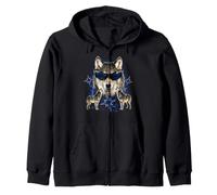 Drôle Alpha Wolf Loup-Garou Y2K Loups hurlants Retro Meme Sweat à Capuche