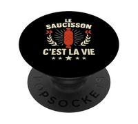 Drôle Amoureux du Saucisses Le Saucisson C'est La Vie PopSockets PopGrip Adhésif