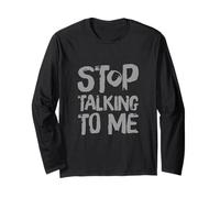 Drôle Antisocial Déprimé Fun Text Please Don't Talk to Me Manche Longue