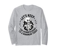 Drôle Antisocial Squelette Peace Sign No Drama Skull Manche Longue