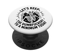 Drôle Antisocial Squelette Peace Sign No Drama Skull PopSockets PopGrip Adhésif