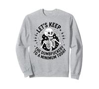 Drôle Antisocial Squelette Peace Sign No Drama Skull Sweatshirt