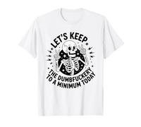 Drôle Antisocial Squelette Peace Sign No Drama Skull T-Shirt