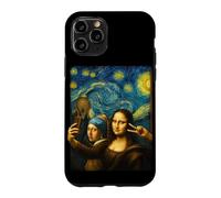 Drôle Art Selfie Mona Lisa Girl Pearl Boucles d'oreilles Scream Coque pour iPhone 11 Pro