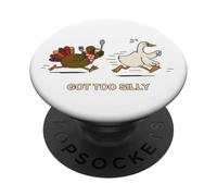Drôle Automne Automne Turquie Chasing Scared Got to Silly PopSockets PopGrip Adhésif