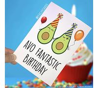 Drôle Avocat Carte D'Anniversaire Drôle Carte Nourriture Passionnés Carte Carte D'Anniversaire Petit Copain Copine Carte Mignonne Ami Carte Joyeux Anniversaire Ballon PC265