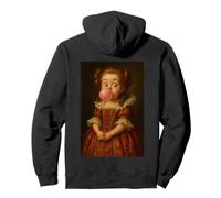 Drôle Baroque Fille Soufflant Bubblegum Portrait Sweat à Capuche