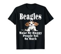 Drôle Beagles Make Me Happy People Not So Much Chien Beagle T-Shirt Graphique avec Valeur