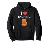 Drôle bébé Castor minimaliste mignon simple i love Castors Sweat à Capuche