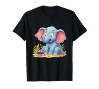 Drôle bébé éléphant et araignée effrayée scène de Dessin animé T-Shirt