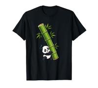 Drôle bébé Panda Tenant Un Bambou géant Vert T-Shirt