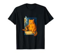 Drôle Bière Chat After Work Lazy Orange Meme T-Shirt