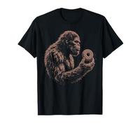 Drôle Bigfoot Donut - Sasquatch Tenant Un Donut Vintage T-Shirt