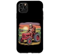 Drôle Bigfoot Farmer Conduite Tracteur dans la forêt Coque pour iPhone 11 Pro Max