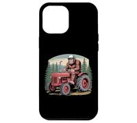 Drôle Bigfoot Farmer Conduite Tracteur dans la forêt Coque pour iPhone 12 Pro Max
