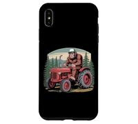 Drôle Bigfoot Farmer Conduite Tracteur dans la forêt Coque pour iPhone XS Max
