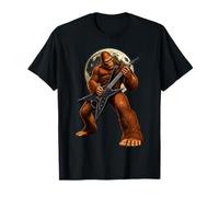 Drôle Bigfoot Guitare électrique Musique Art Guitariste T-Shirt