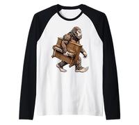 Drôle Bigfoot Portant Un Piano Sasquatch Pianiste Musicien Manche Raglan
