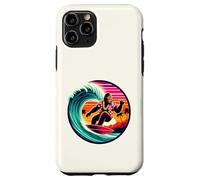 Drôle Bigfoot Riding Waves Surf avec Sensation Tropicale Aloha Coque pour iPhone 11 Pro
