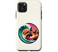 Drôle Bigfoot Riding Waves Surf avec Sensation Tropicale Aloha Coque pour iPhone 11 Pro Max