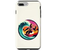 Drôle Bigfoot Riding Waves Surf avec Sensation Tropicale Aloha Coque pour iPhone 7 Plus/8 Plus