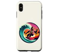 Drôle Bigfoot Riding Waves Surf avec Sensation Tropicale Aloha Coque pour iPhone XS Max