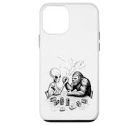 Drôle Bigfoot Sasquatch et Alien Arm Wrestling & Beer Coque pour iPhone 12 Mini