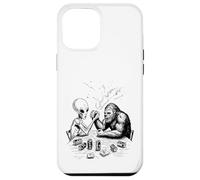 Drôle Bigfoot Sasquatch et Alien Arm Wrestling & Beer Coque pour iPhone 12 Pro Max