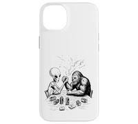 Drôle Bigfoot Sasquatch et Alien Arm Wrestling & Beer Coque pour iPhone 14 Plus