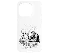 Drôle Bigfoot Sasquatch et Alien Arm Wrestling & Beer Coque pour iPhone 15 Pro