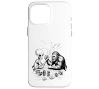 Drôle Bigfoot Sasquatch et Alien Arm Wrestling & Beer Coque pour iPhone 16 Pro Max