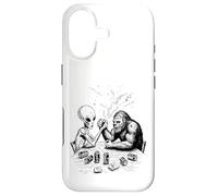 Drôle Bigfoot Sasquatch et Alien Arm Wrestling & Beer Coque pour iPhone 17