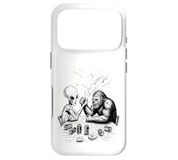 Drôle Bigfoot Sasquatch et Alien Arm Wrestling & Beer Coque pour iPhone 17 Pro