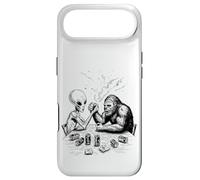 Drôle Bigfoot Sasquatch et Alien Arm Wrestling & Beer Coque pour iPhone Air