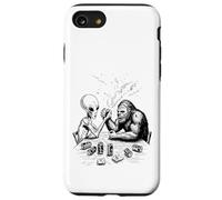 Drôle Bigfoot Sasquatch et Alien Arm Wrestling & Beer Coque pour iPhone SE (2020) / 7/8
