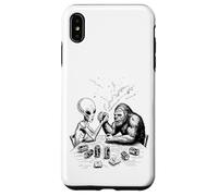 Drôle Bigfoot Sasquatch et Alien Arm Wrestling & Beer Coque pour iPhone XS Max