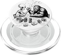 Drôle Bigfoot Sasquatch et Alien Arm Wrestling & Beer PopSockets PopGrip pour MagSafe