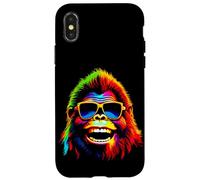 Drôle Bigfoot Sasquatch Portant des Lunettes de Soleil Coque pour iPhone X/XS