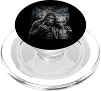 Drôle Bigfoot Selfie Rock on UFO Sasquatch PopSockets PopGrip pour MagSafe