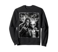 Drôle Bigfoot Selfie Rock on UFO Sasquatch Sweatshirt